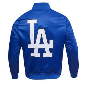 Pro Standard Men's MLB Los Angeles Dodgers Big Logo Satin Jacket - Blue - BLUE