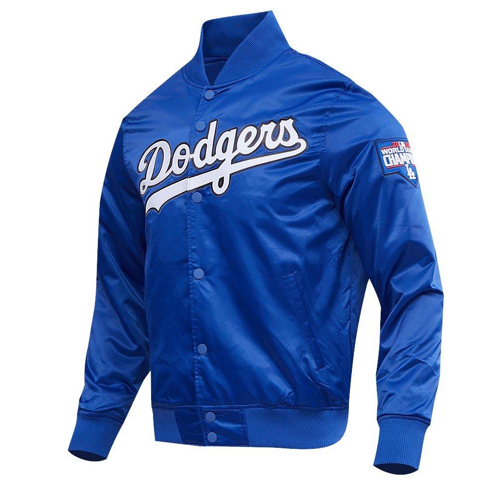 Pro Standard Men's MLB Los Angeles Dodgers Big Logo Satin Jacket - Blue - BLUE