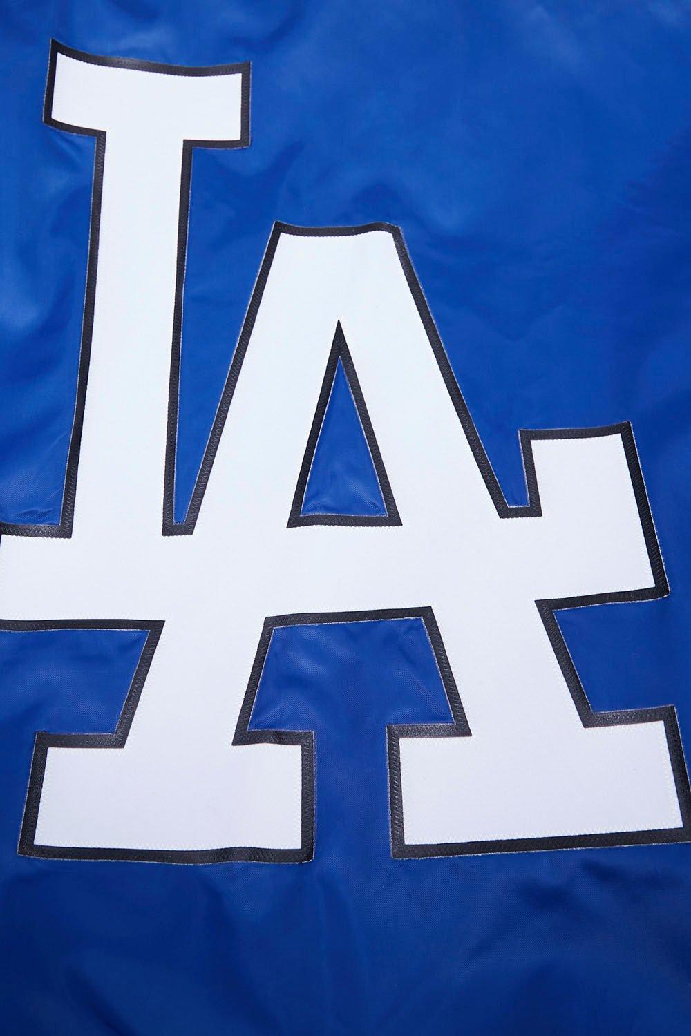 Pro Standard Men's MLB Los Angeles Dodgers Big Logo Satin Jacket - Blue - BLUE
