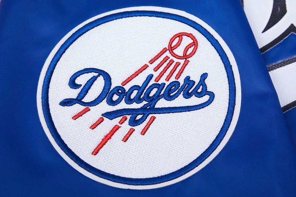 Pro Standard Men's MLB Los Angeles Dodgers Big Logo Satin Jacket - Blue - BLUE