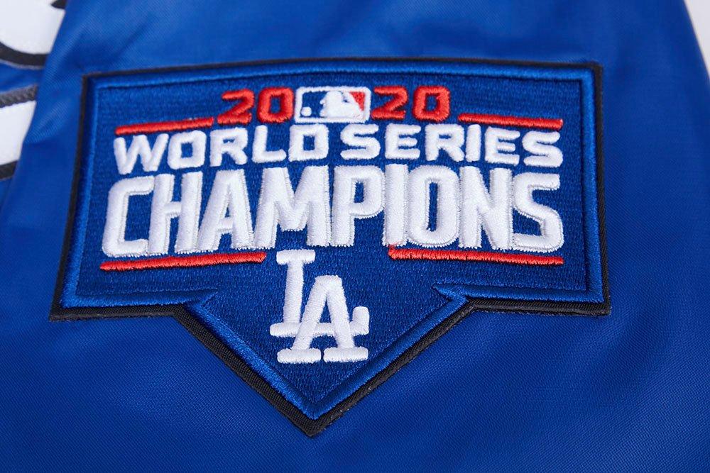 Pro Standard Men's MLB Los Angeles Dodgers Big Logo Satin Jacket - Blue - BLUE