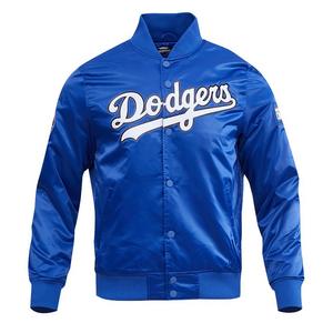 Pro Standard Men's MLB Los Angeles Dodgers Big Logo Satin Jacket - Blue - BLUE