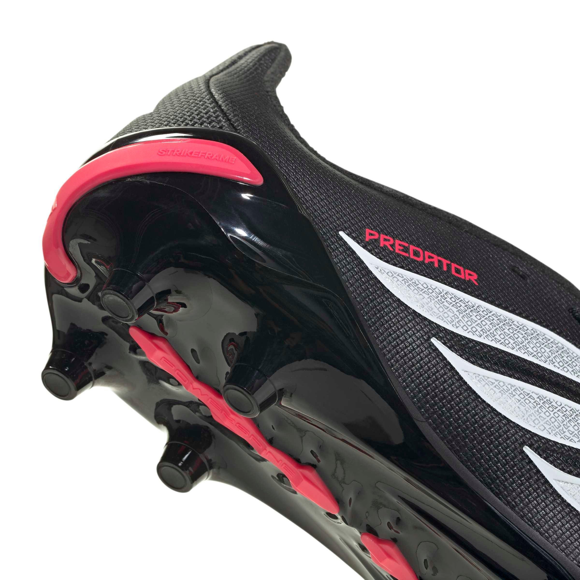 adidas Predator League FO Tongue AG "Core Black/White/Lucid Red" Grade School Kids' Soccer Cleat - BLACK/WHITE/RED Thumbnail View 6