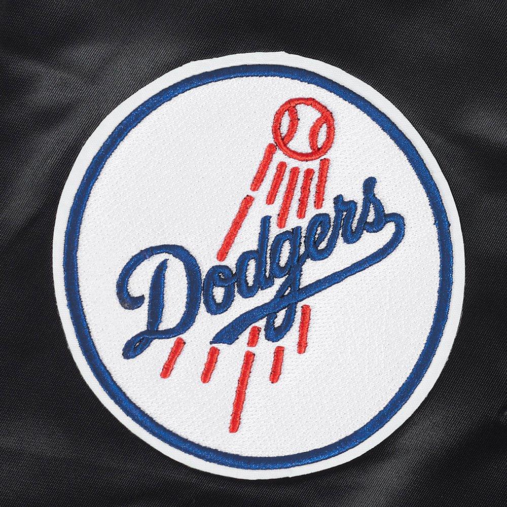 Pro Standard Men's MLB Los Angeles Dodgers Big Logo World Series Satin Jacket - Black - BLACK