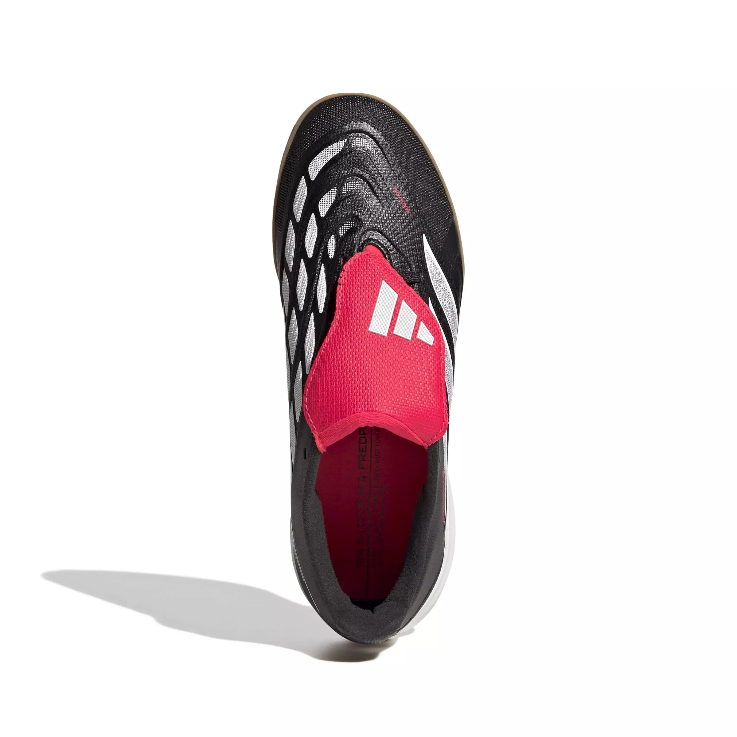 adidas Predator League Fold-Over Tongue Indoor "Black/White/Lucid Red" Preschool Kids' Soccer Shoe - BLACK/WHITE/RED