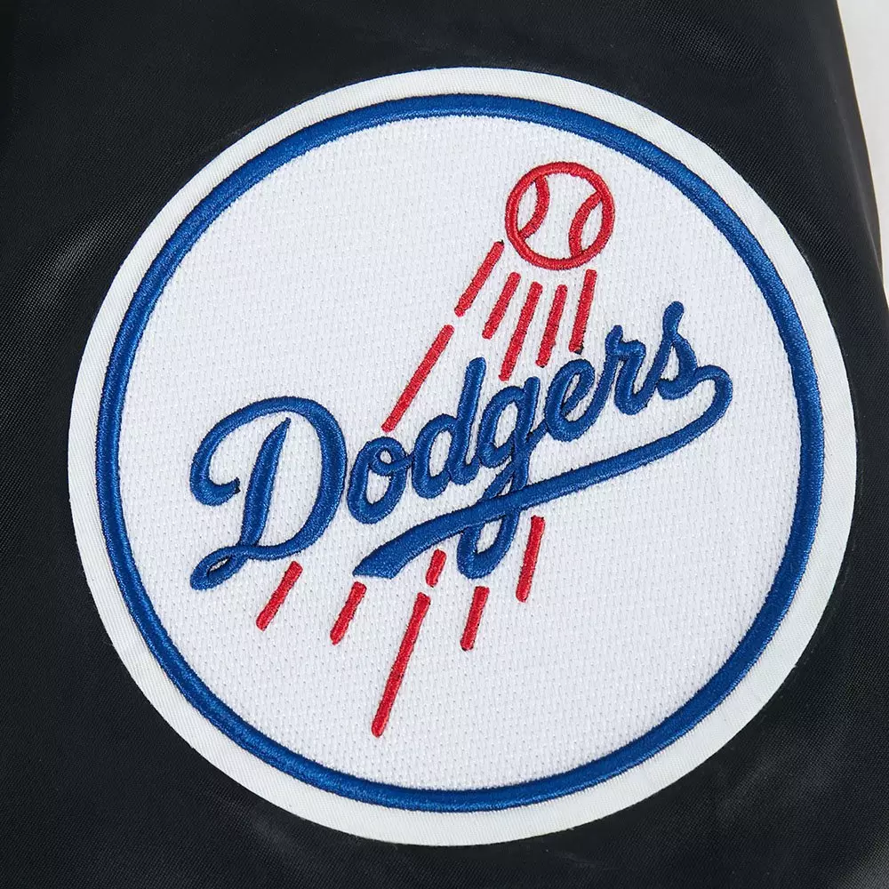 Pro Standard Men's MLB Los Angeles Dodgers World Series 2025 Pro Satin YD Rib Jacket - BLACK/BLUE