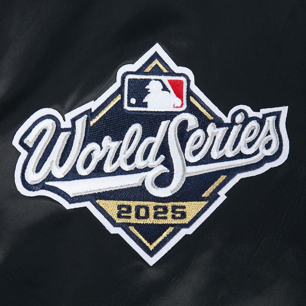Pro Standard Men's MLB Los Angeles Dodgers World Series 2025 Pro Satin YD Rib Jacket - BLACK/BLUE