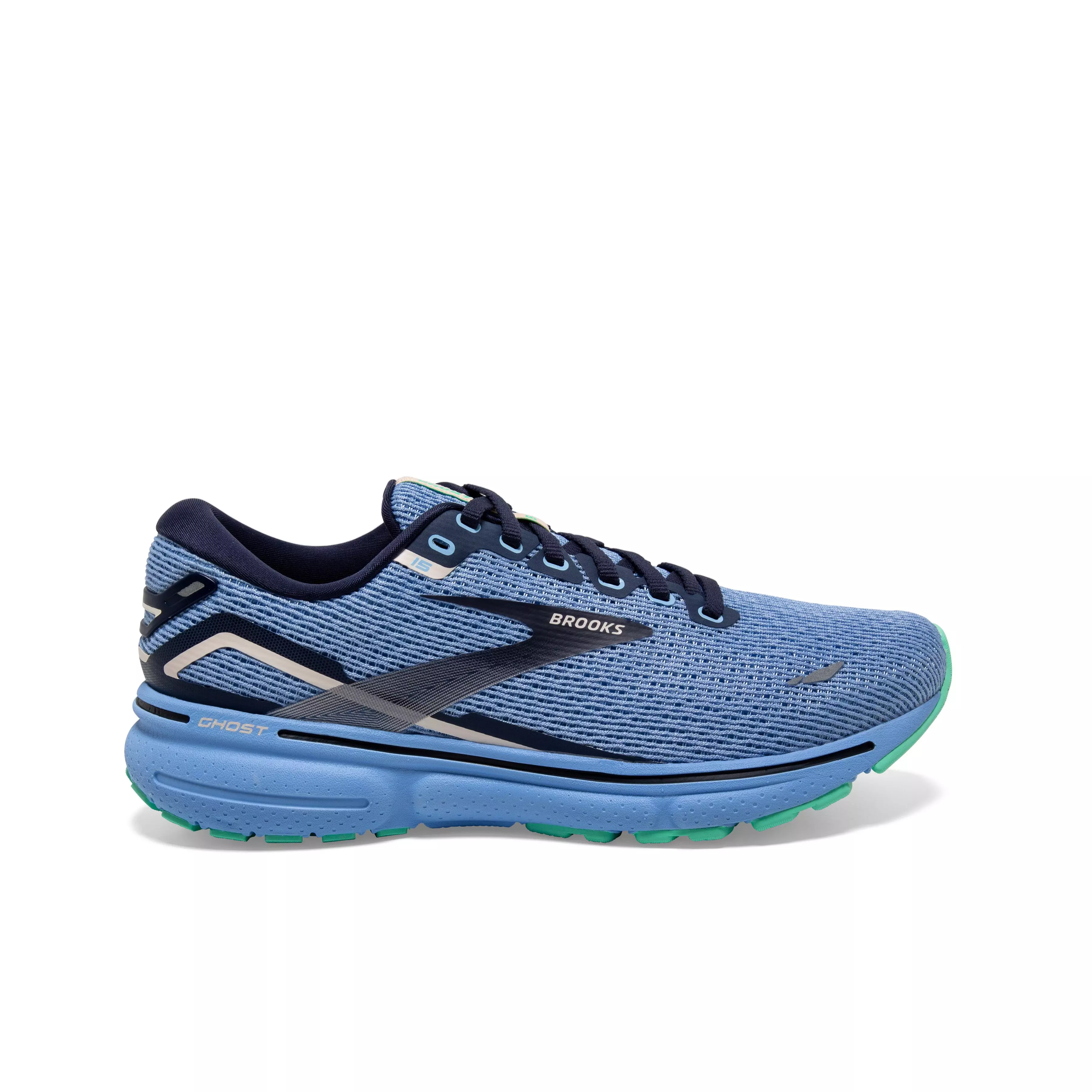 Brooks Ghost 15 "Vista Blue/Peacoat/Linen" Women's Running Shoe - BLUE/PEACOAT/LINEN