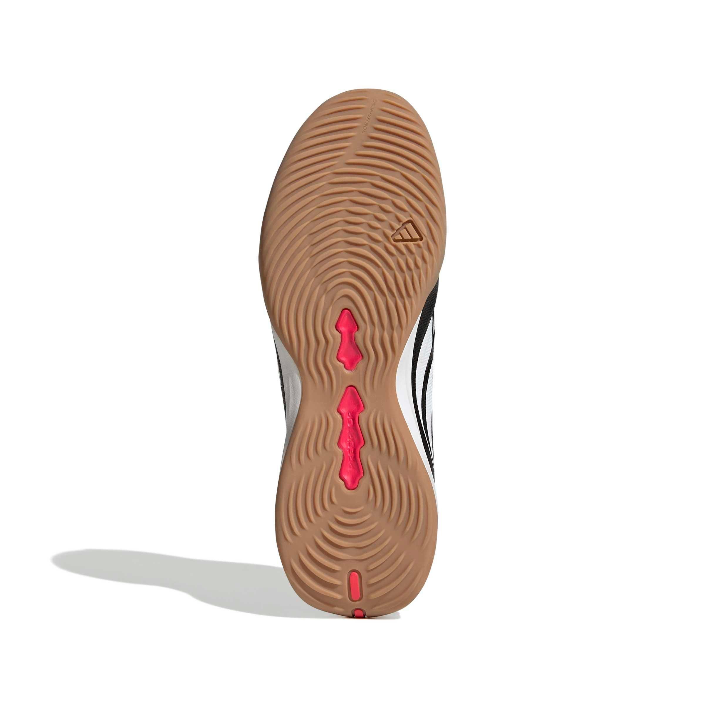 adidas Predator League FO Tongue Indoor "Core Black/White/Lucid Red" Grade School Kids' Soccer Shoe - BLACK/WHITE/RED Thumbnail View 8