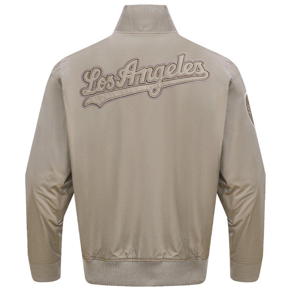 Pro Standard Men's MLB Los Angeles Dodgers Neutral Twill Jacket - Taupe - TAUPE