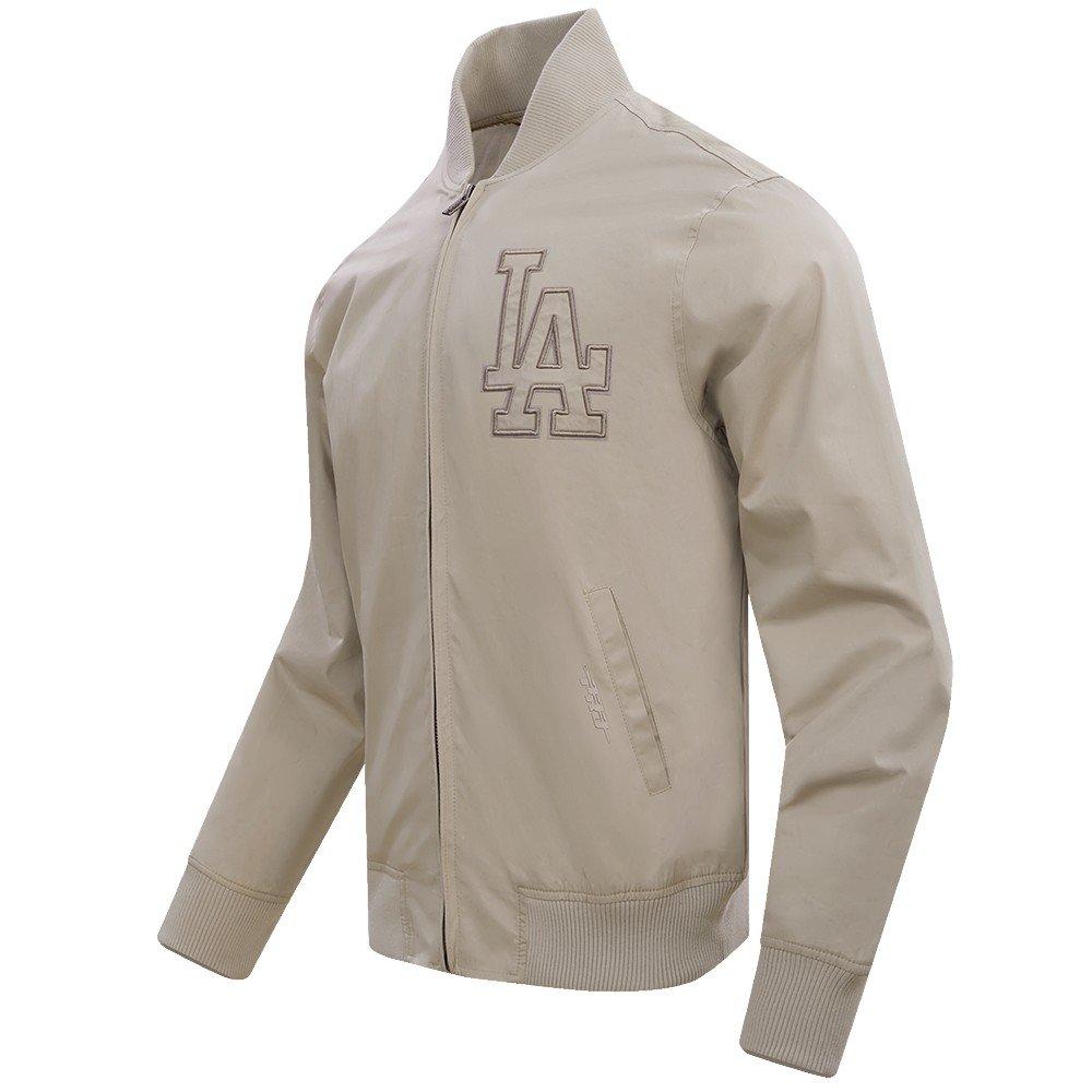 Pro Standard Men's MLB Los Angeles Dodgers Neutral Twill Jacket - Taupe - TAUPE