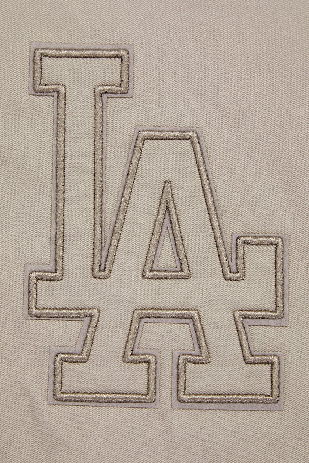 Pro Standard Men's MLB Los Angeles Dodgers Neutral Twill Jacket - Taupe - TAUPE