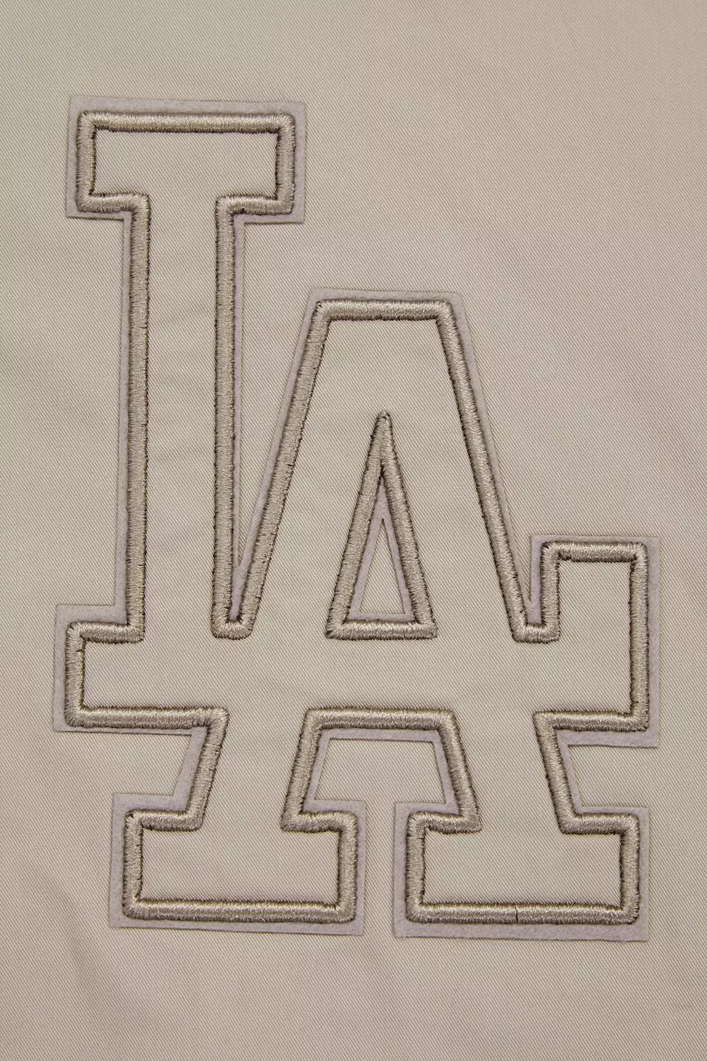 Pro Standard Men's MLB Los Angeles Dodgers Neutral Twill Jacket - Taupe - TAUPE