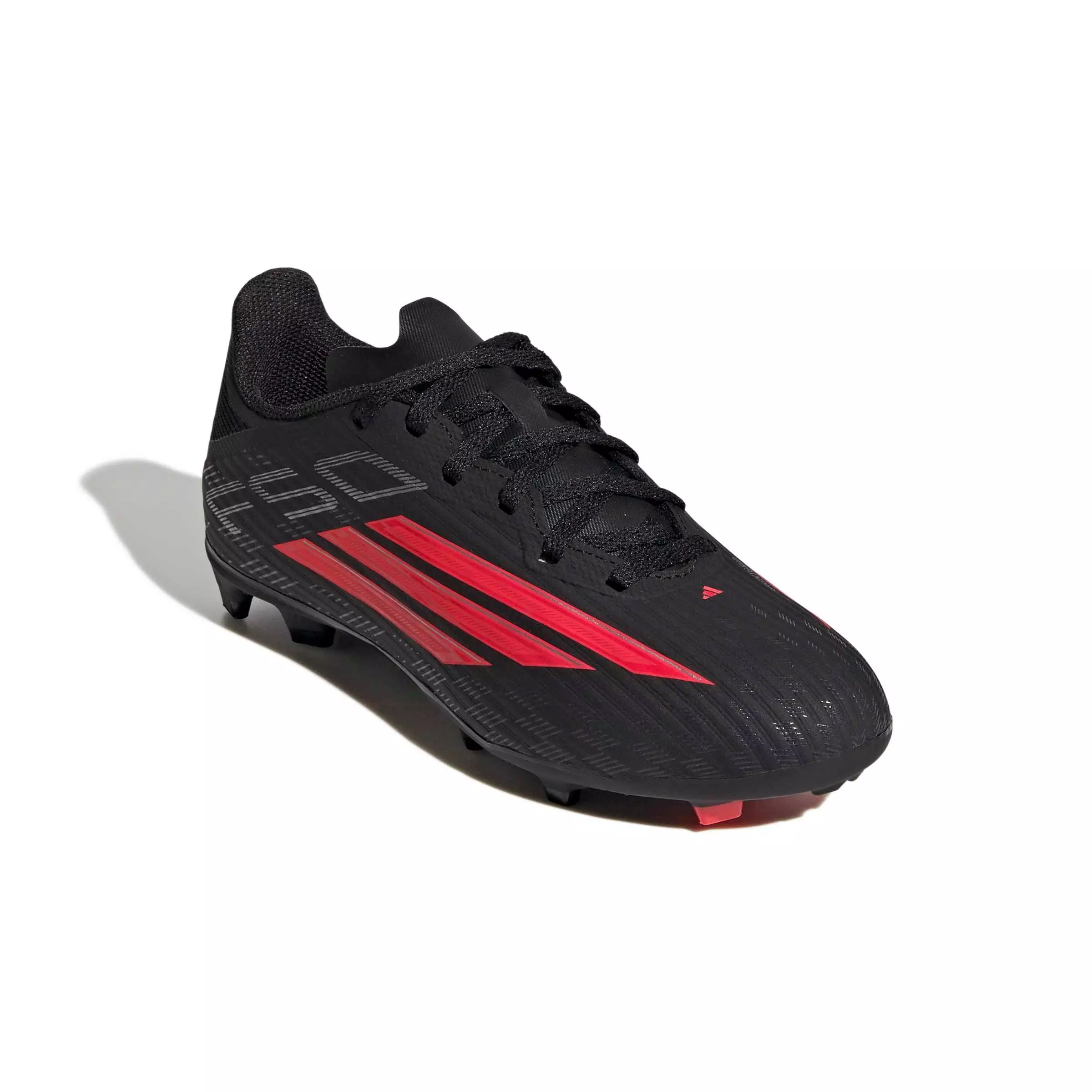 adidas F50 League MG "Core Black/Lucid Red/Core Black" Preschool Kids' Soccer Cleat - BLACK/RED/BLACK