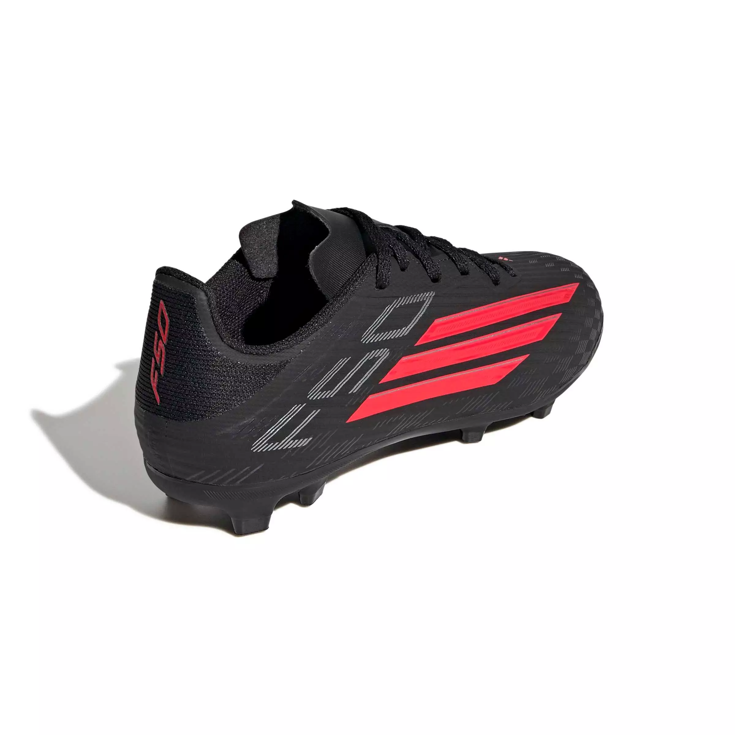 adidas F50 League MG "Core Black/Lucid Red/Core Black" Preschool Kids' Soccer Cleat - BLACK/RED/BLACK