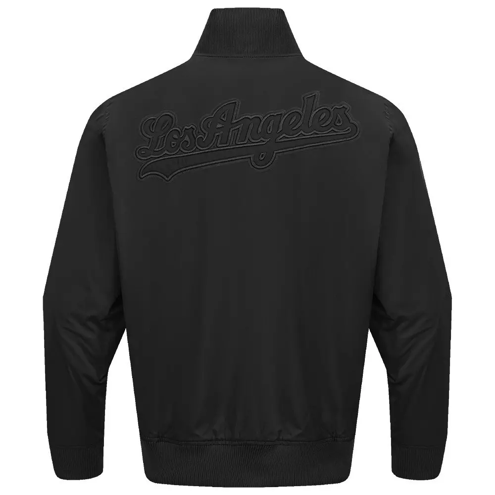 Pro Standard Men's MLB Los Angeles Dodgers Neutral Twill Jacket - Black - BLACK