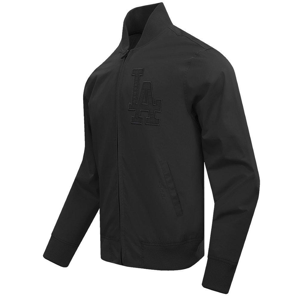 Pro Standard Men's MLB Los Angeles Dodgers Neutral Twill Jacket - Black - BLACK