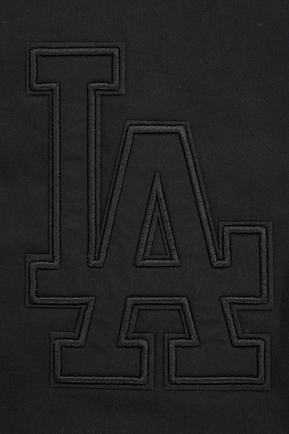 Pro Standard Men's MLB Los Angeles Dodgers Neutral Twill Jacket - Black - BLACK
