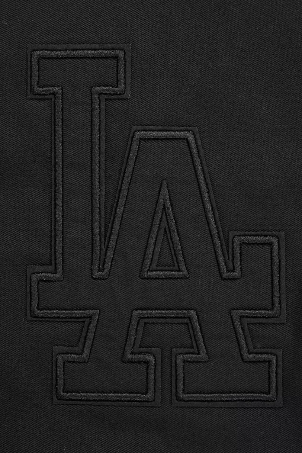 Pro Standard Men's MLB Los Angeles Dodgers Neutral Twill Jacket - Black - BLACK