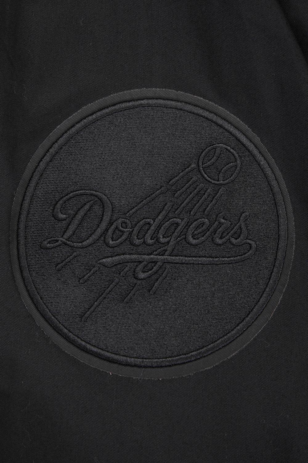 Pro Standard Men's MLB Los Angeles Dodgers Neutral Twill Jacket - Black - BLACK
