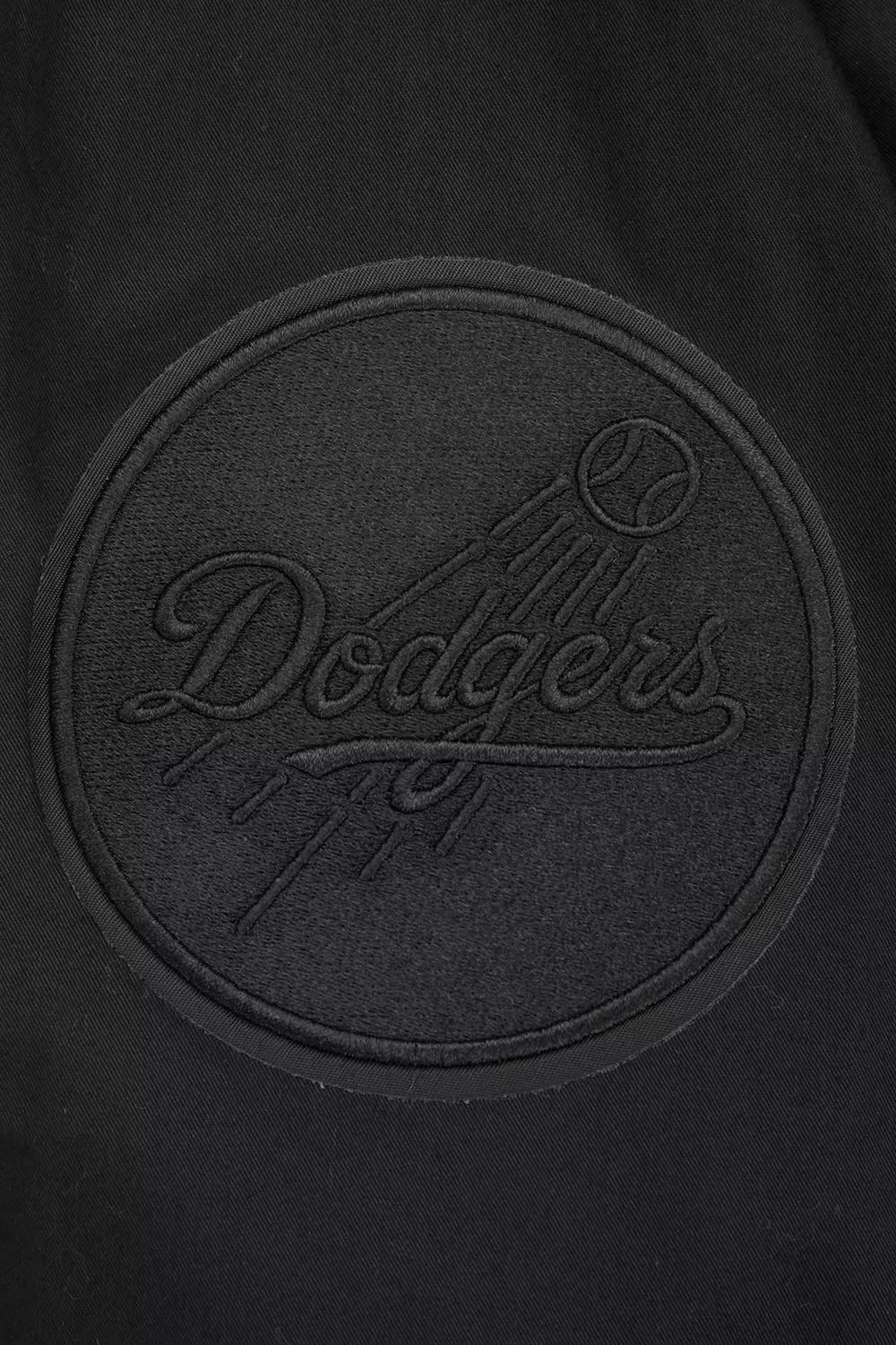 Pro Standard Men's MLB Los Angeles Dodgers Neutral Twill Jacket - Black - BLACK