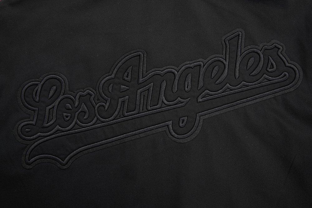 Pro Standard Men's MLB Los Angeles Dodgers Neutral Twill Jacket - Black - BLACK
