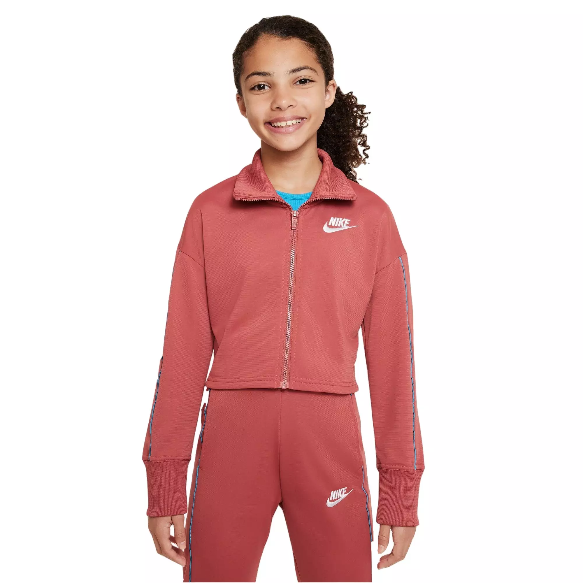 Nike Big Girls' Sportswear HW Tracksuit - RED