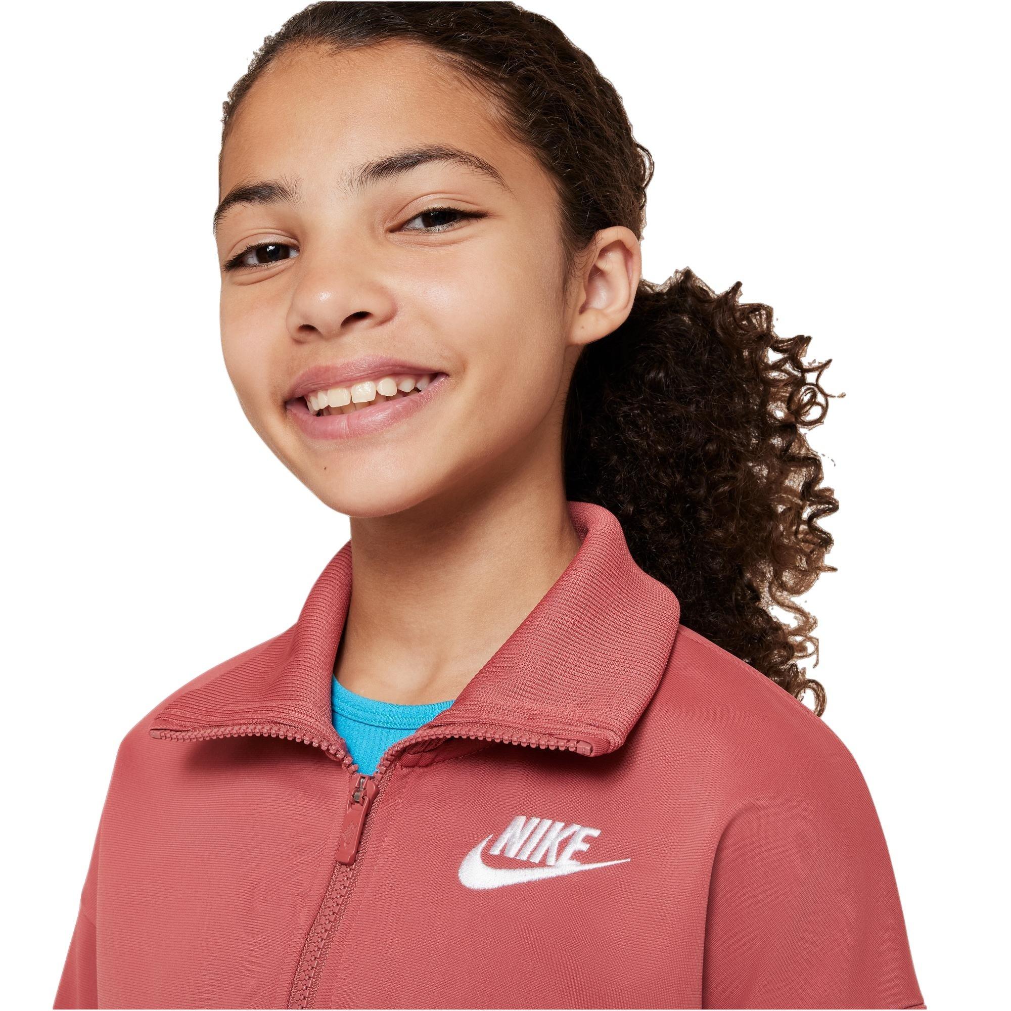 Nike Big Girls' Sportswear HW Tracksuit - RED Thumbnail View 6