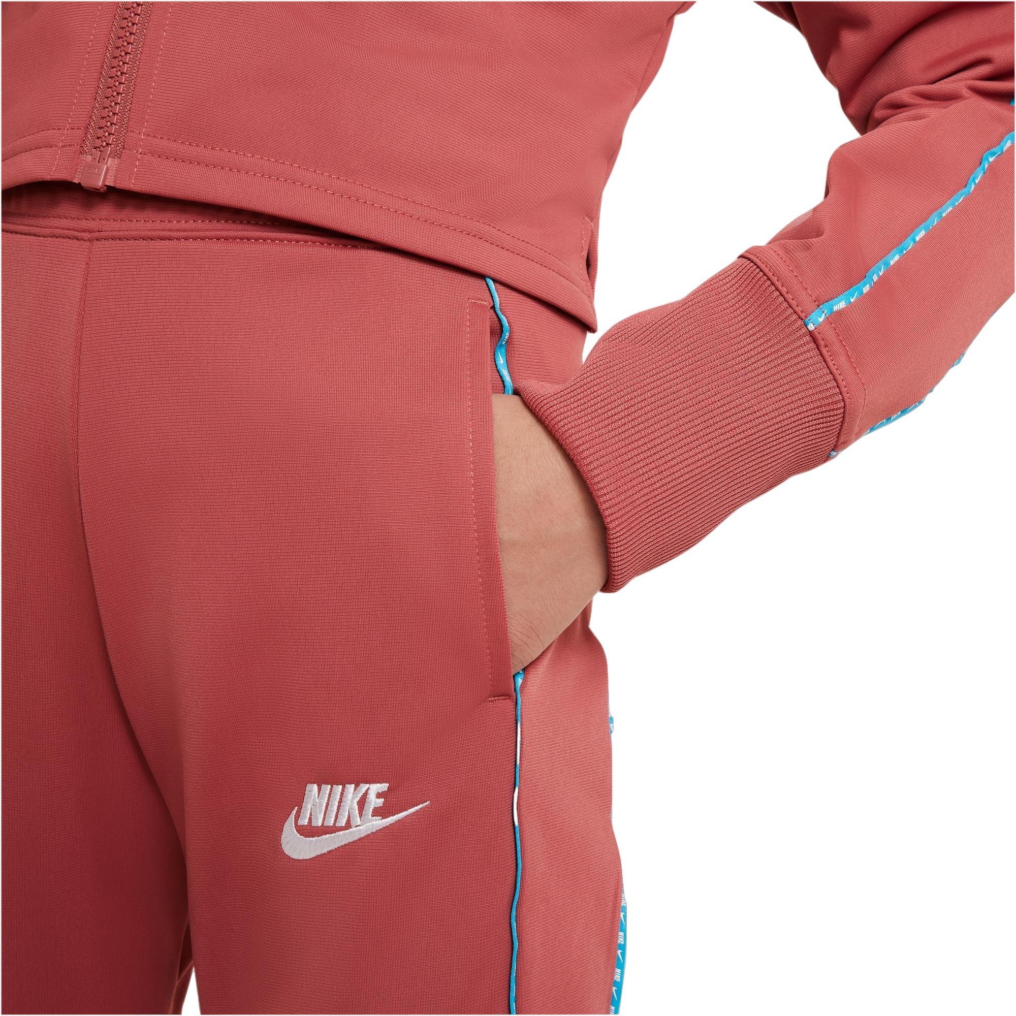 Nike Big Girls' Sportswear HW Tracksuit - RED Thumbnail View 7