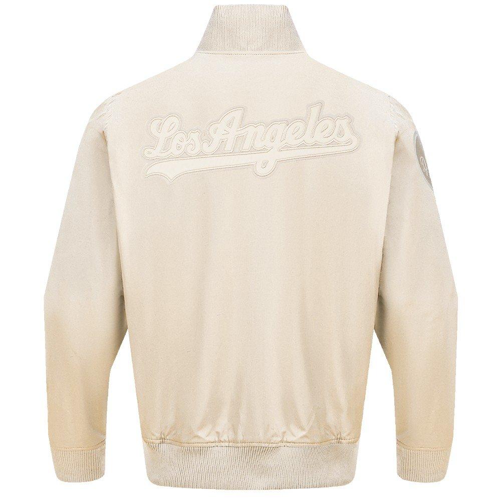 Pro Standard Men's MLB Los Angeles Dodgers Neutral Twill Jacket - Eggshell - EGGSHELL