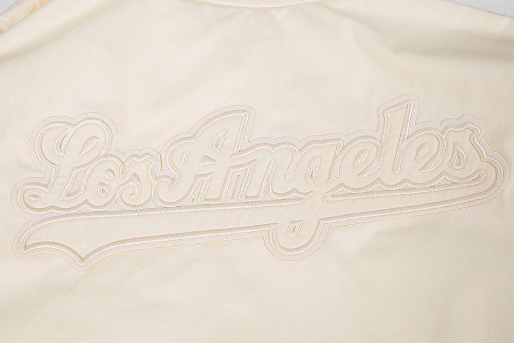 Pro Standard Men's MLB Los Angeles Dodgers Neutral Twill Jacket - Eggshell - EGGSHELL