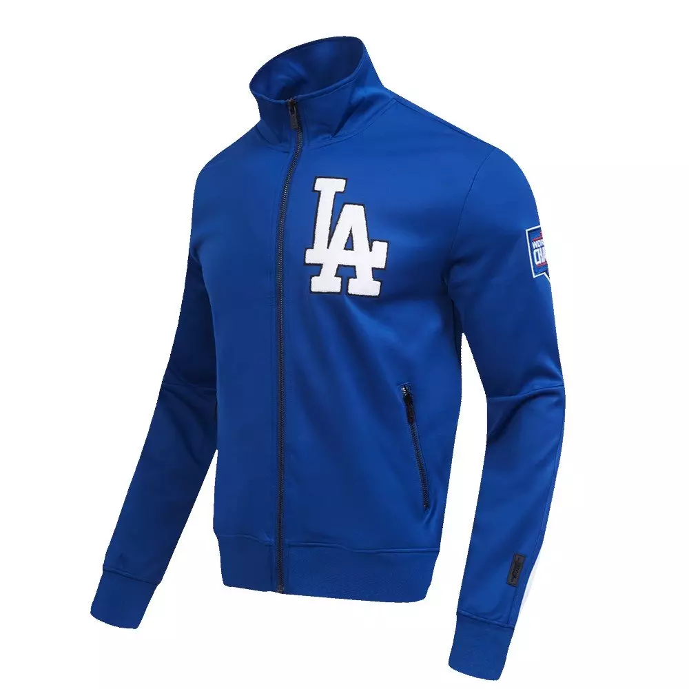 Pro Standard Men's MLB Los Angeles Dodgers Classic Double Knit Track Jacket - Blue - BLUE