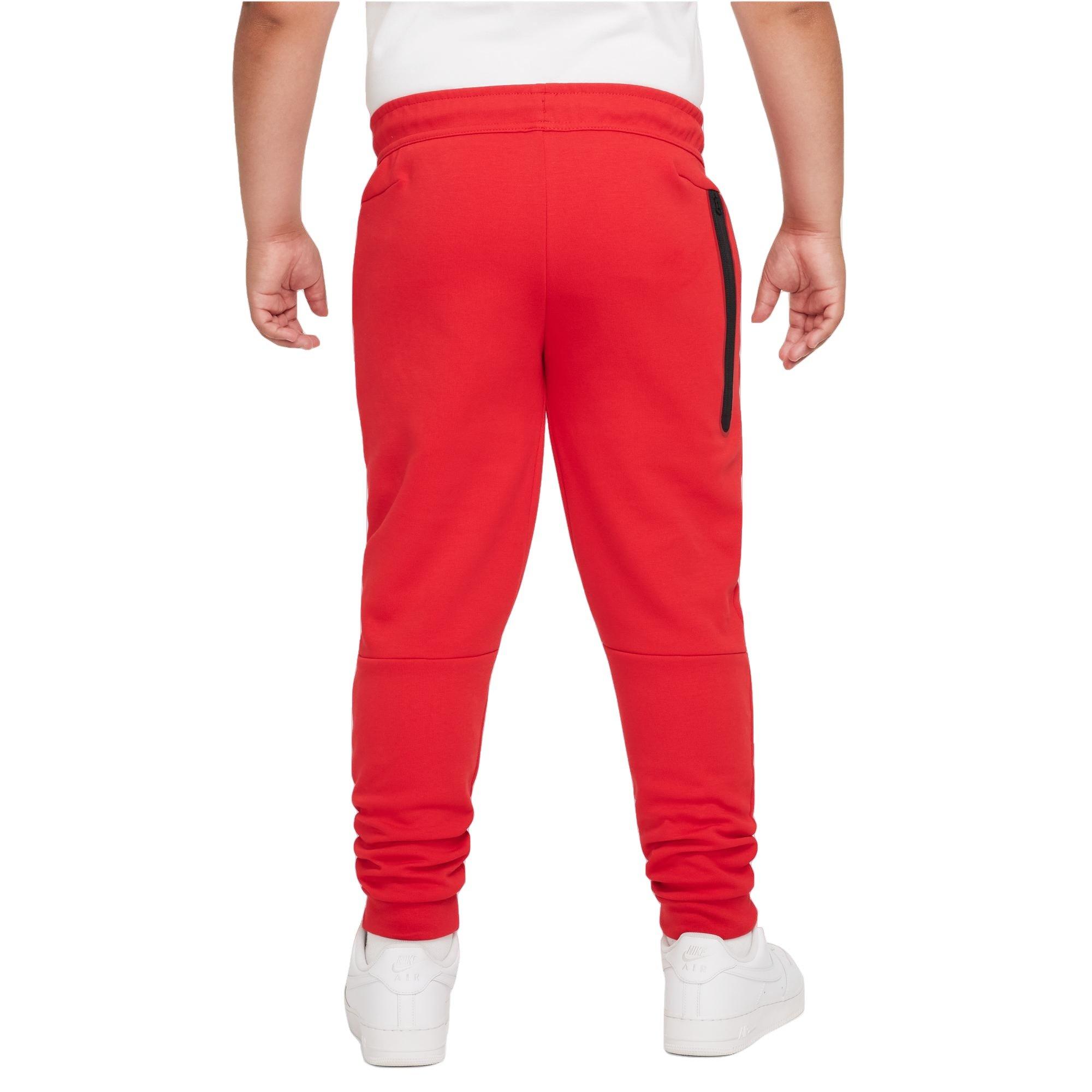 Nike Sweatpants NSW Tech Fleece - Smoke Grey/Bright Crimson/Black Kids