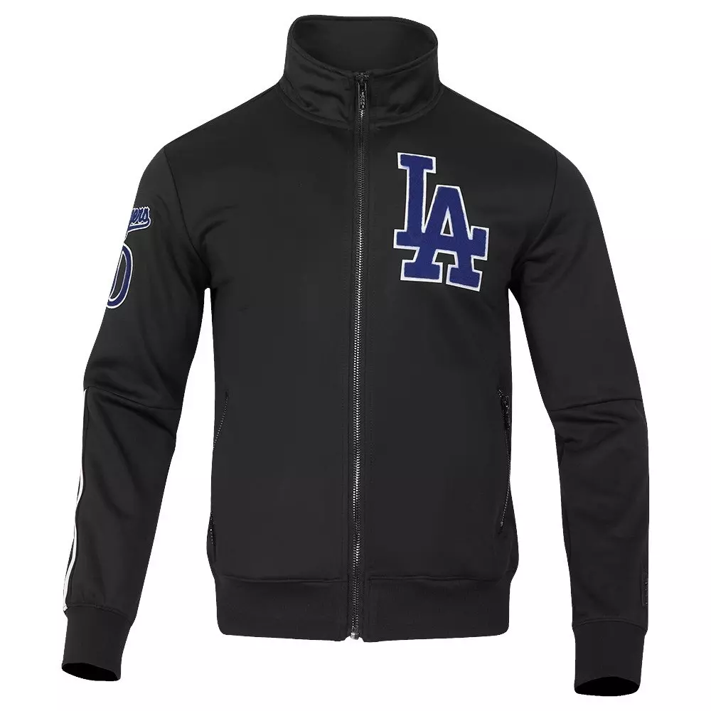 Pro Standard Men's MLB Los Angeles Dodgers Classic Track Jacket - Black - BLACK
