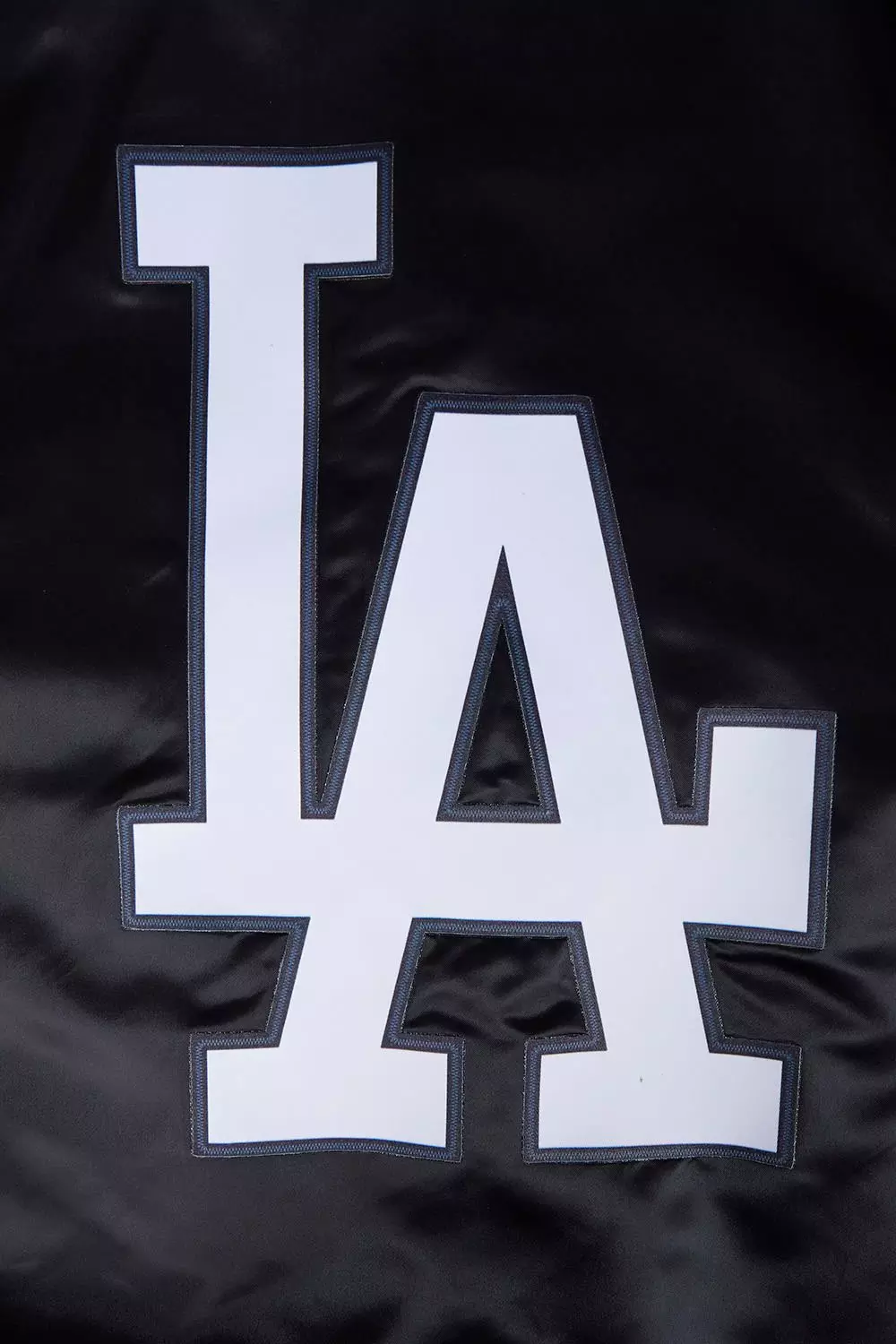 Pro Standard Men's MLB Los Angeles Dodgers Script Tail Satin Jacket - Black/Blue - BLACK/BLUE