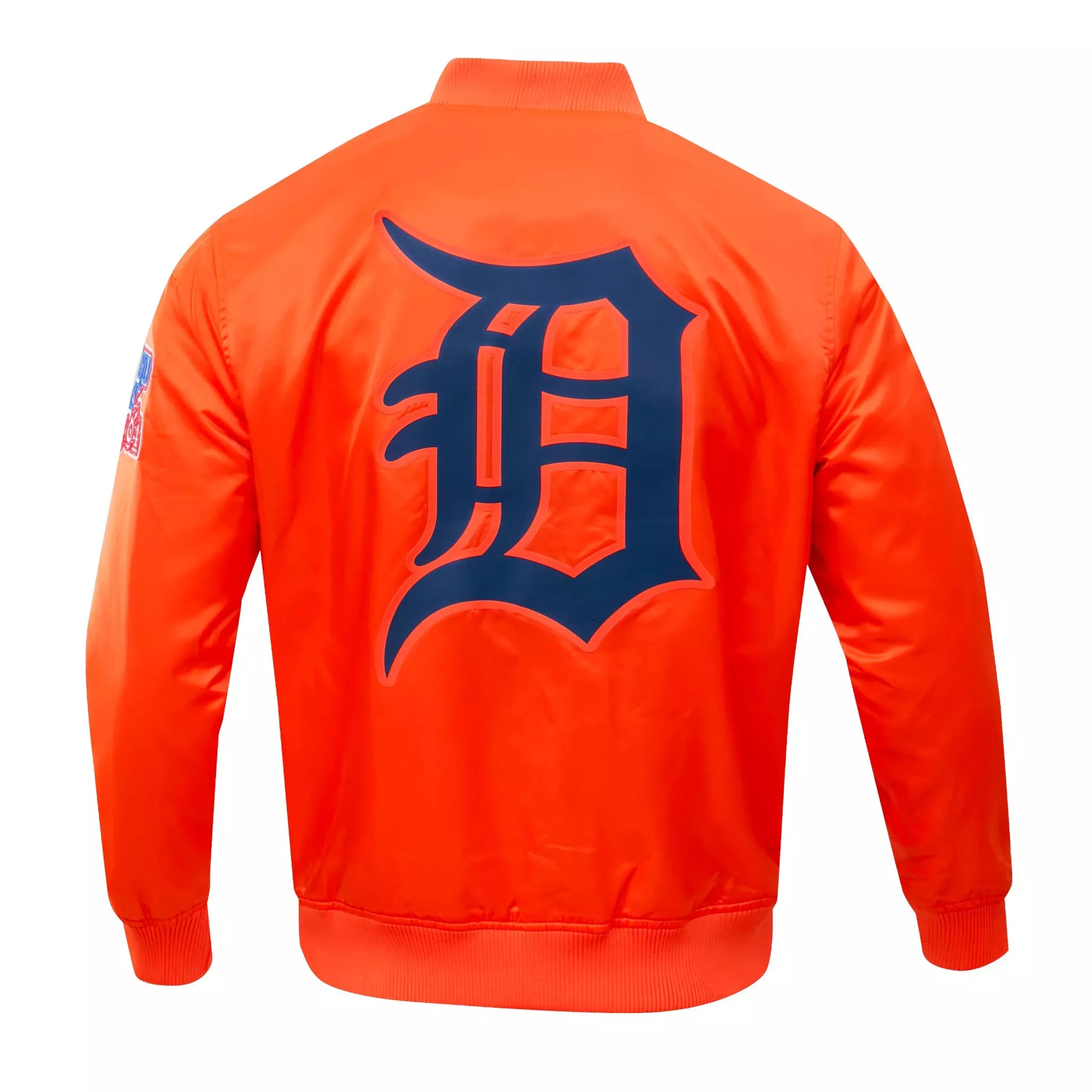 Pro Standard Men's MLB Detroit Tigers Big Logo World Series Satin Jacket - Orange - ORANGE