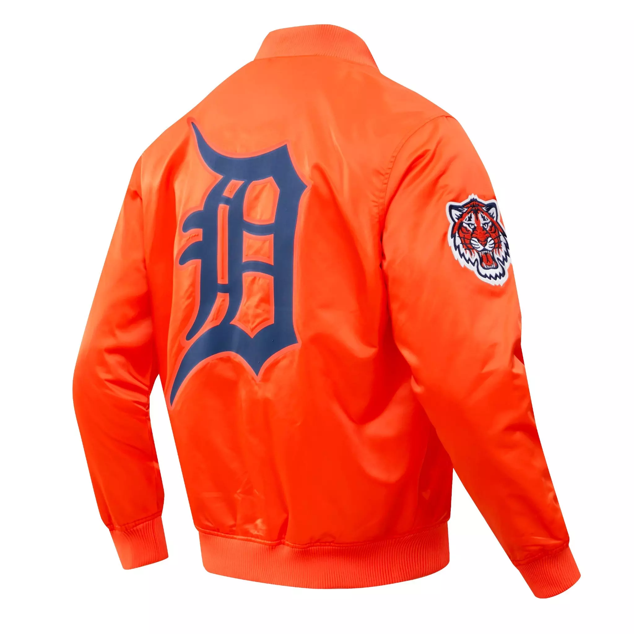 Pro Standard Men's MLB Detroit Tigers Big Logo World Series Satin Jacket - Orange - ORANGE