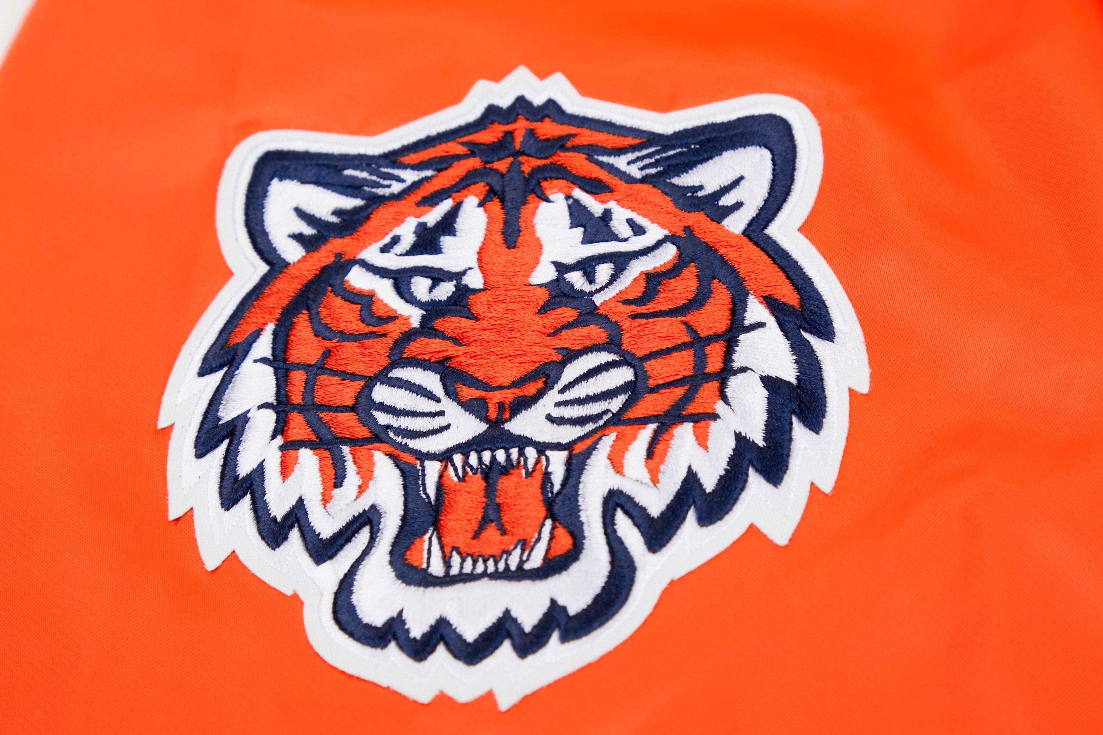 Pro Standard Men's MLB Detroit Tigers Big Logo World Series Satin Jacket - Orange - ORANGE
