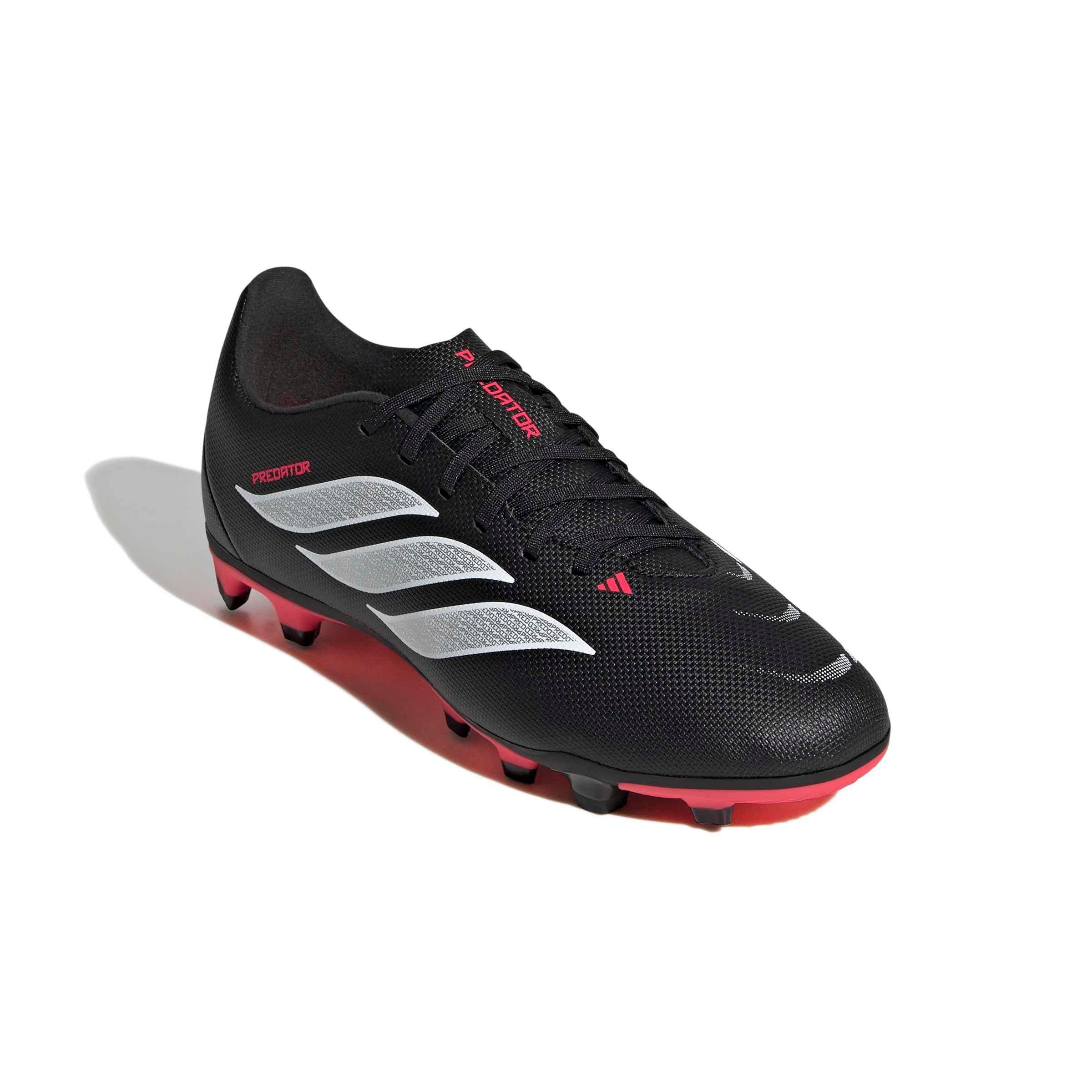 adidas Predator Club MG "Core Black/Ftwr White/Lucid Red" Preschool Kids' Soccer Cleat - BLACK/WHITE/RED Thumbnail View 3