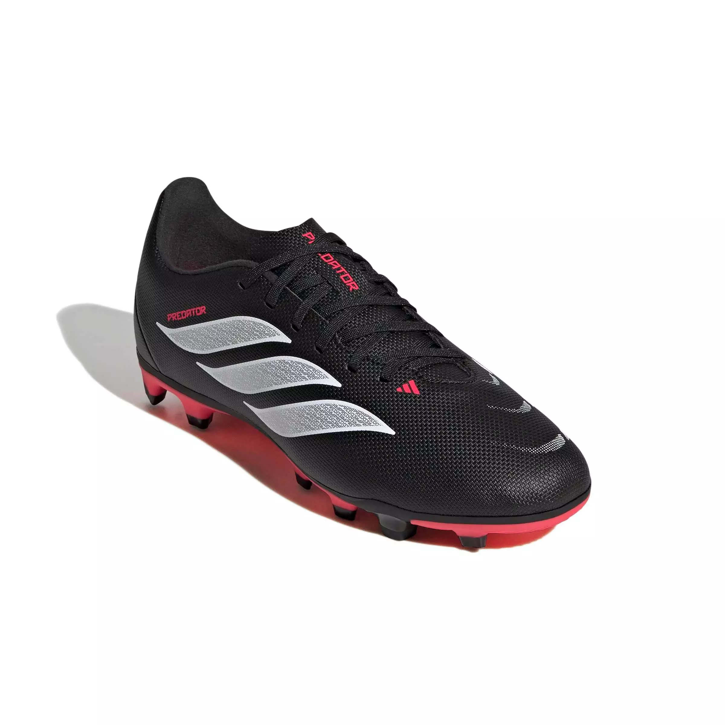 adidas Predator Club MG "Core Black/Ftwr White/Lucid Red" Preschool Kids' Soccer Cleat - BLACK/WHITE/RED