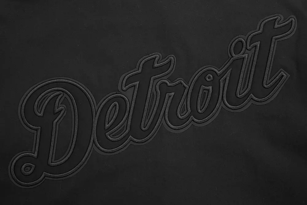 Pro Standard Men's MLB Detroit Tigers Neutral Twill Jacket - Black - BLACK