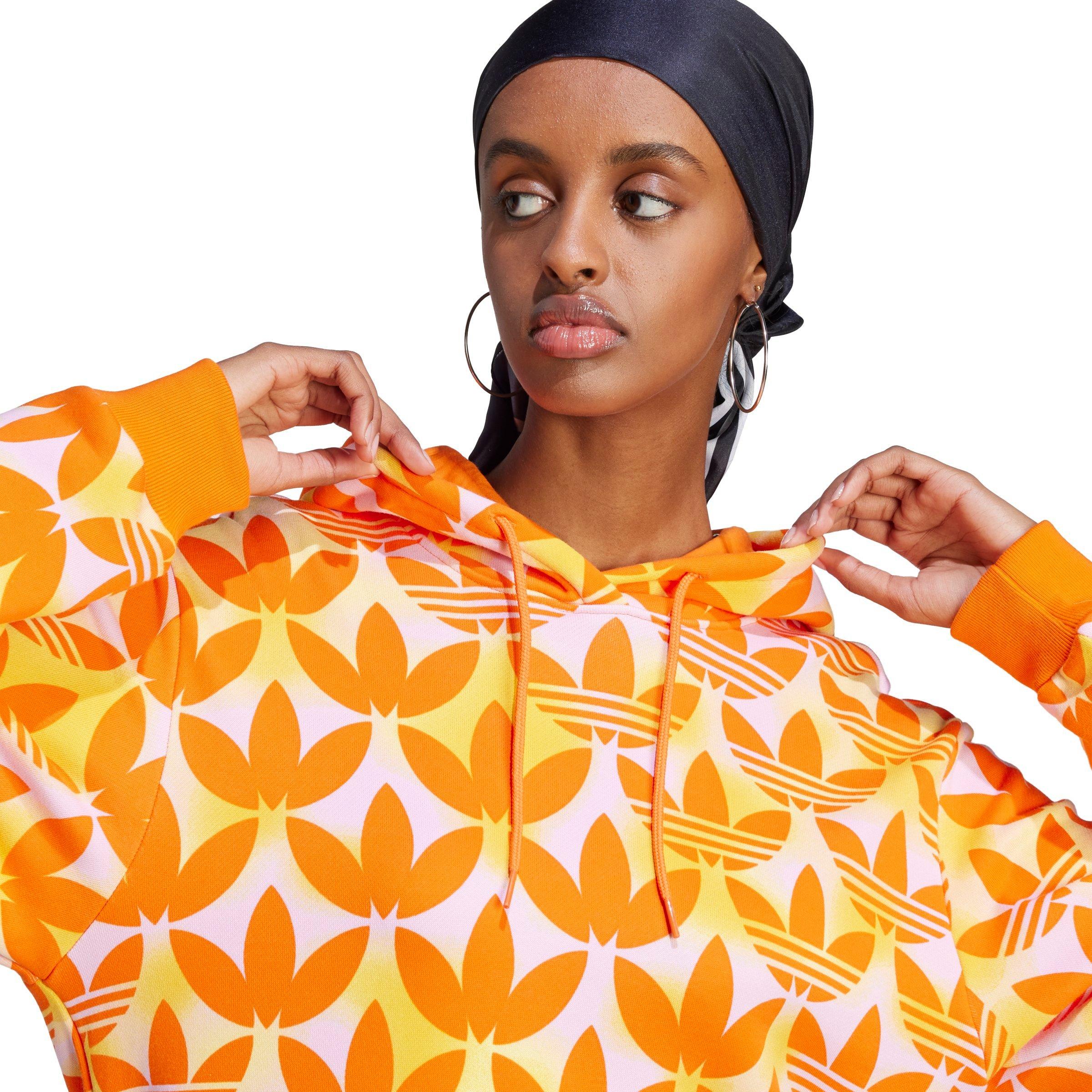 Adidas trefoil orange clearance hoodie