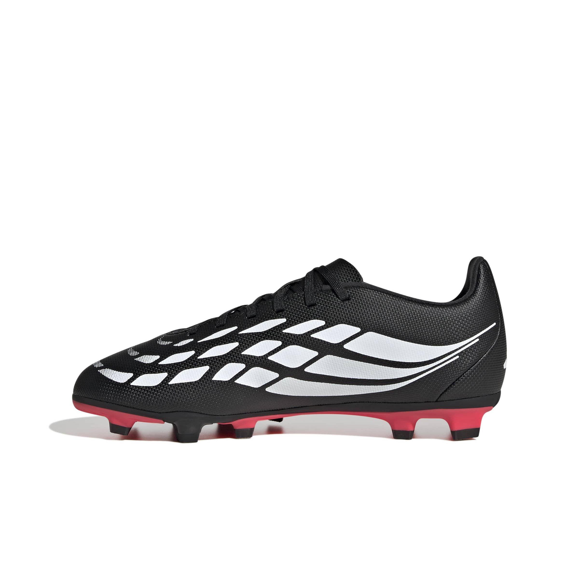 adidas Predator Club FG "Core Black/Ftwr White/Lucid Red" Grade School Kids' Soccer Cleat - BLACK/WHITE/RED Thumbnail View 2
