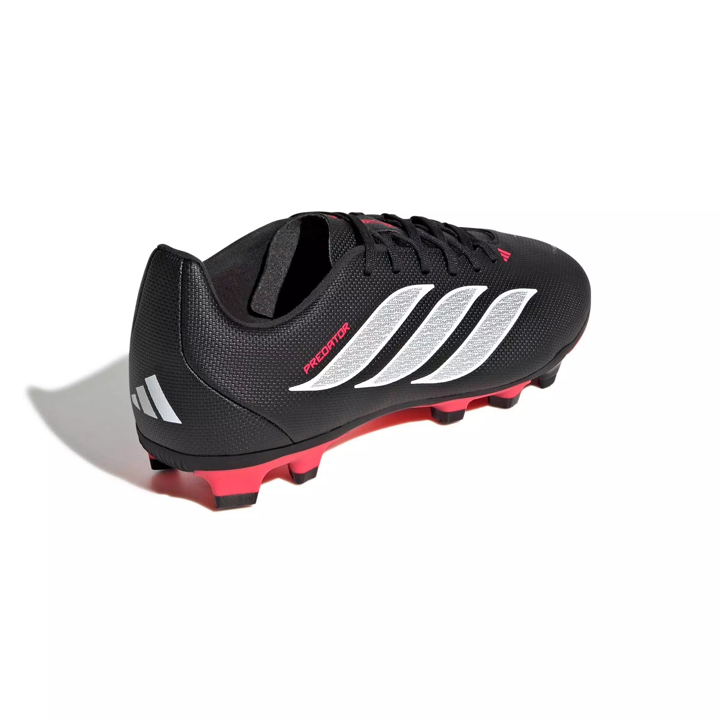 adidas Predator Club FG "Core Black/Ftwr White/Lucid Red" Grade School Kids' Soccer Cleat - BLACK/WHITE/RED