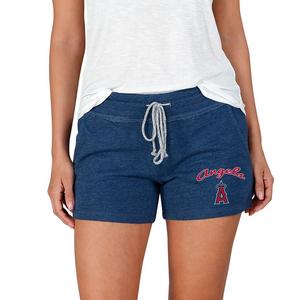 College Concepts Women's Mainstream Los Angeles Angels Terry Shorts -Navy