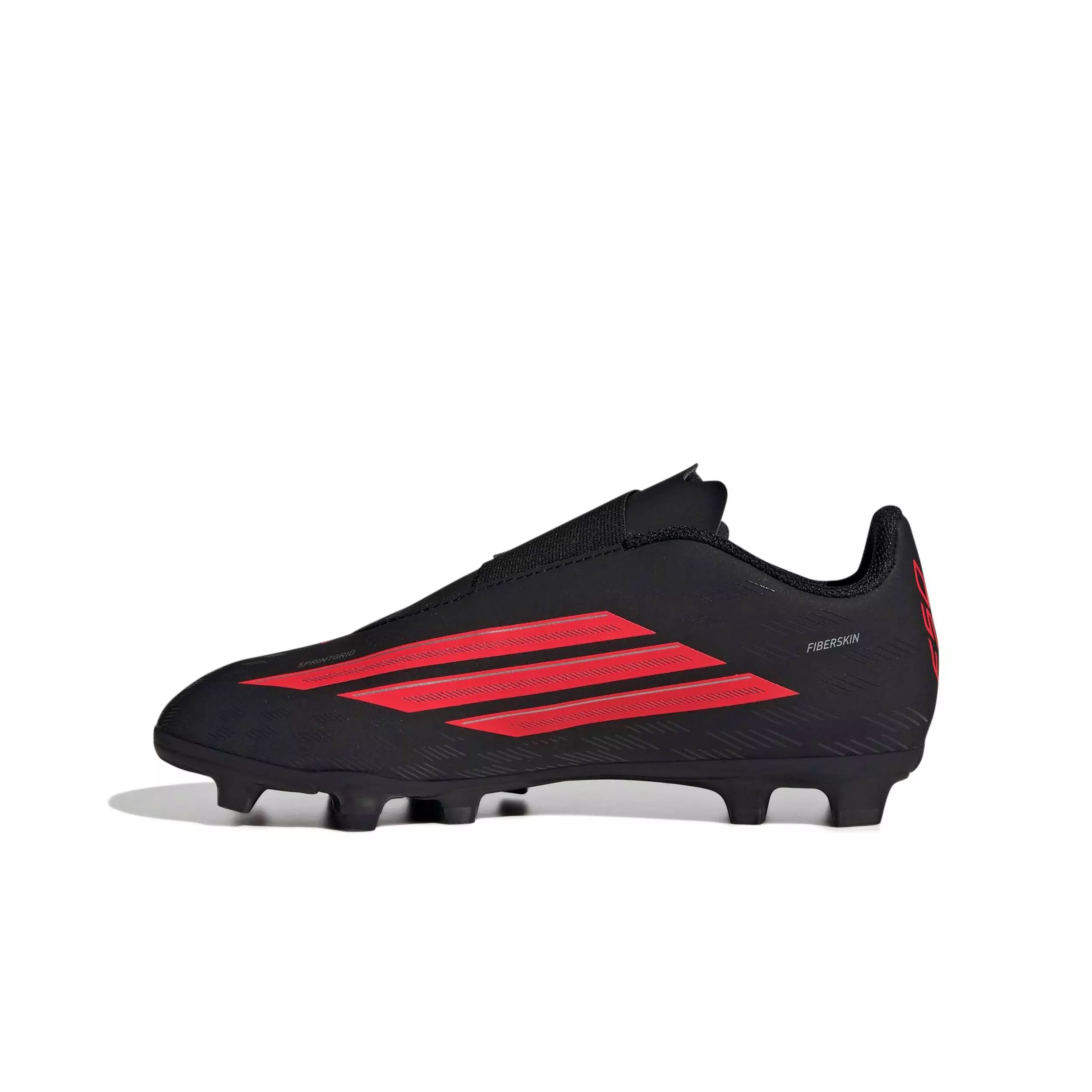 adidas F50 Club Velcro Firm MG "Core Black/Lucid Red/Core Black" Preschool Kids' Soccer Cleat - BLACK/RED/BLACK