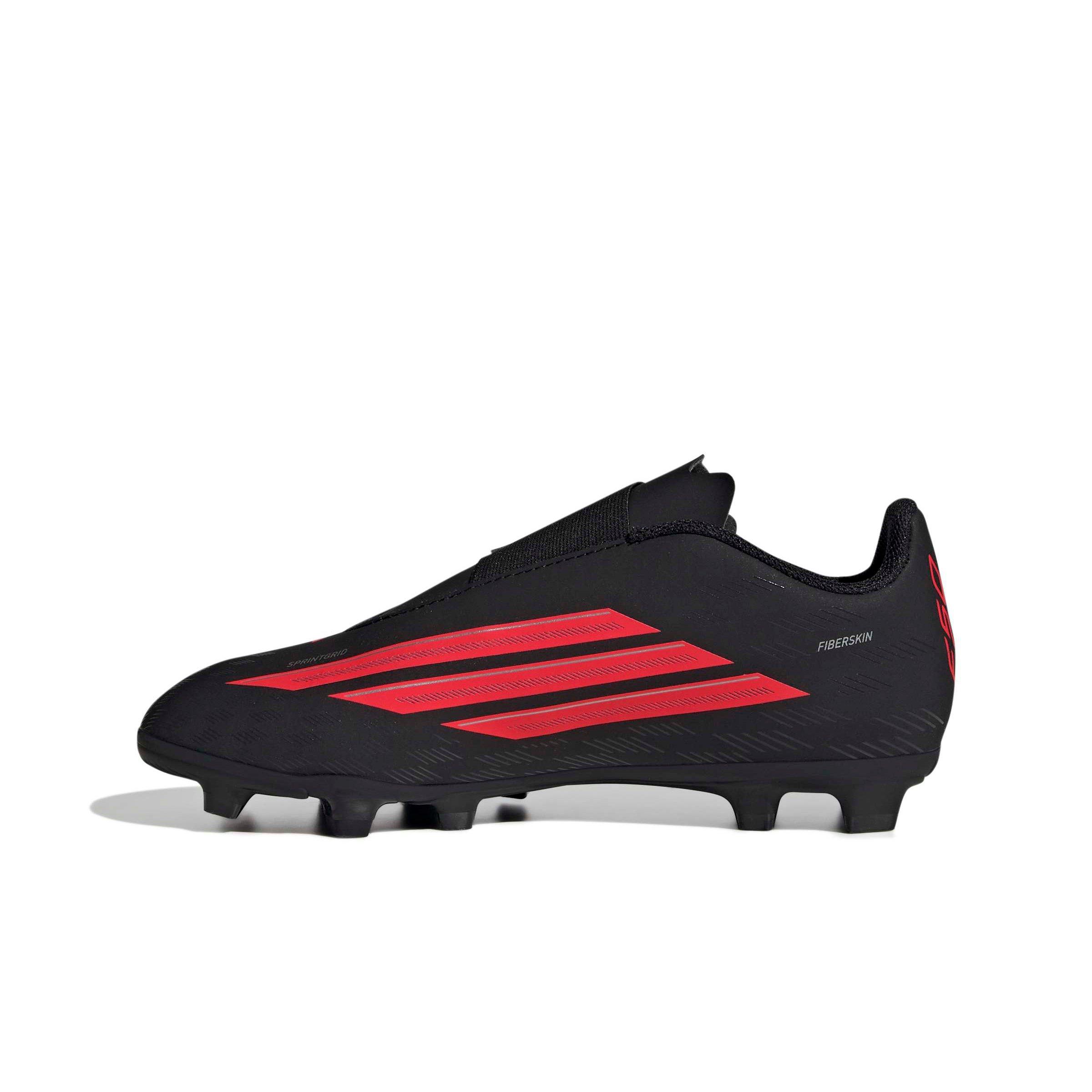adidas F50 Club Velcro FG Grade School Kids' "Core Black/Lucid Red/Core Black" Soccer Cleat
