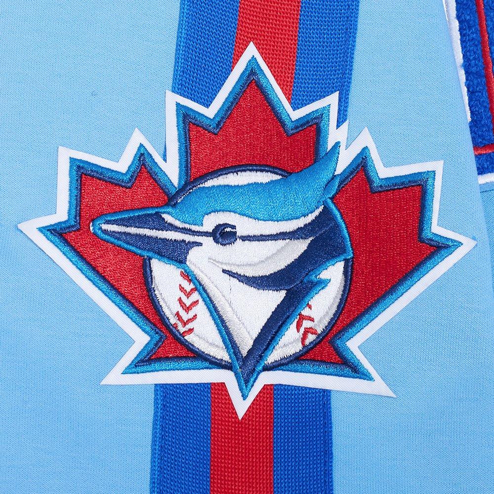 Pro Standard Men's MLB Toronto Blue Jays Cooperstown Logo Pro Game Day Double Knit Jacket - BLUE/ROYAL/RED