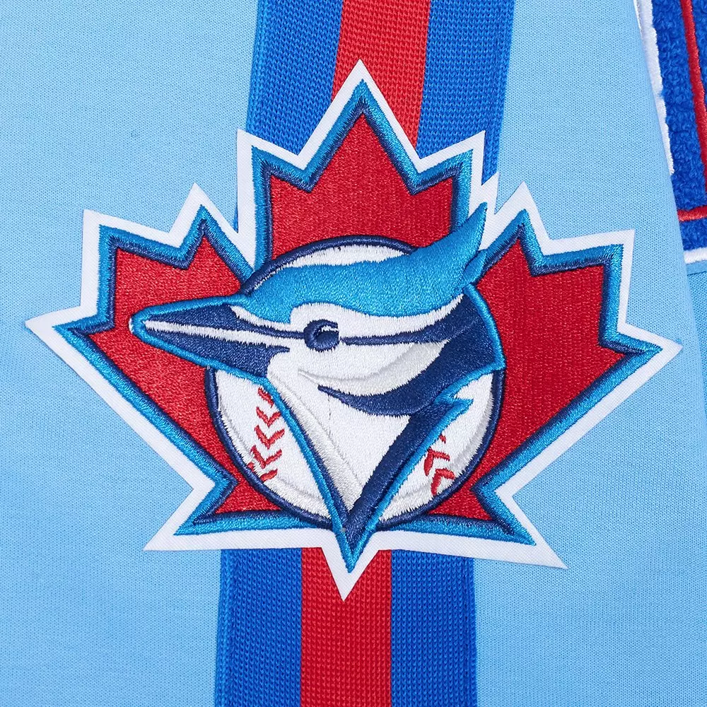 Pro Standard Men's MLB Toronto Blue Jays Cooperstown Logo Pro Game Day Double Knit Jacket - BLUE/ROYAL/RED