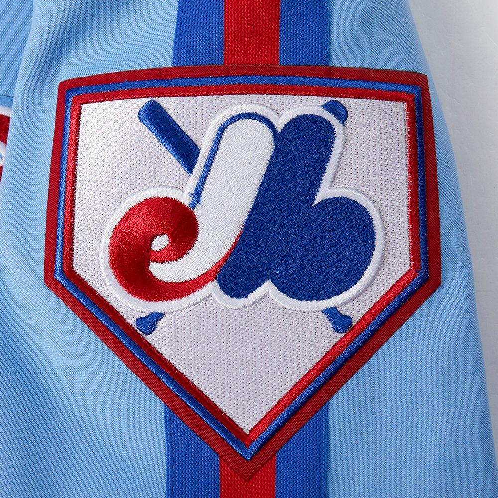 Pro Standard Men's MLB Montreal Expos Cooperstown Logo Pro Game Day Double Knit Jacket - BLUE/ROYAL/RED